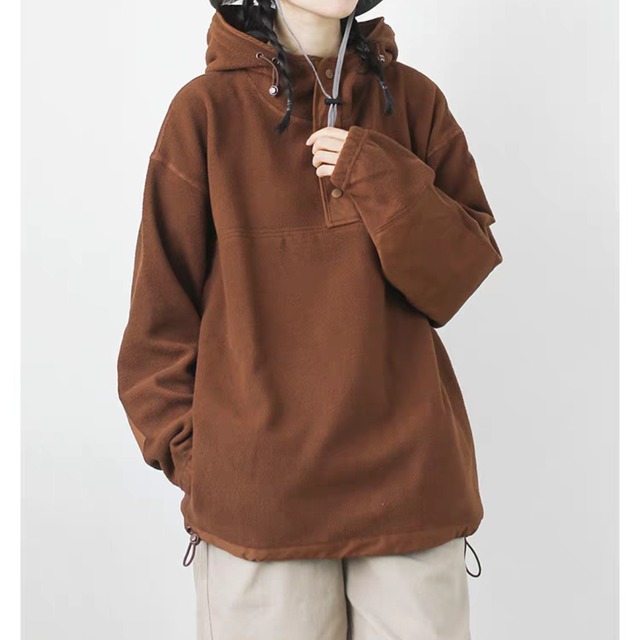 フリース フーディプルオーバー