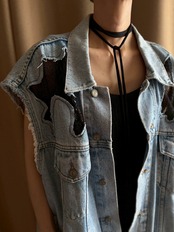 remake denim vest-4818-7