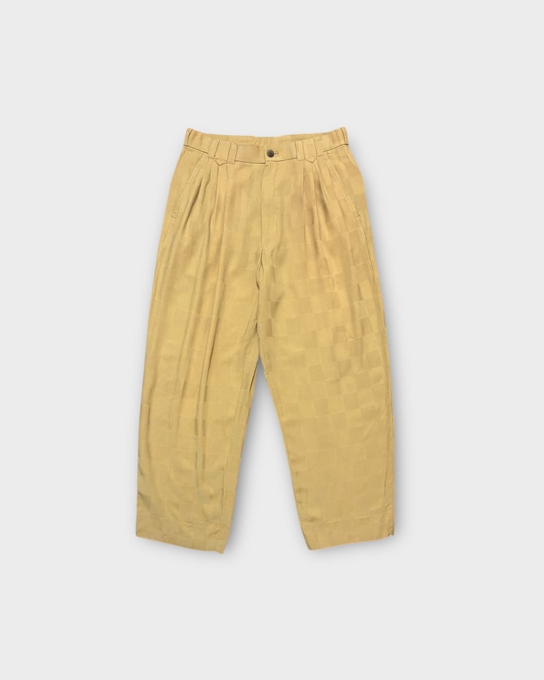 【VINTAGE】1980’s “BARBANO” Check Pattern 4 Tuck Slacks Made in Japan