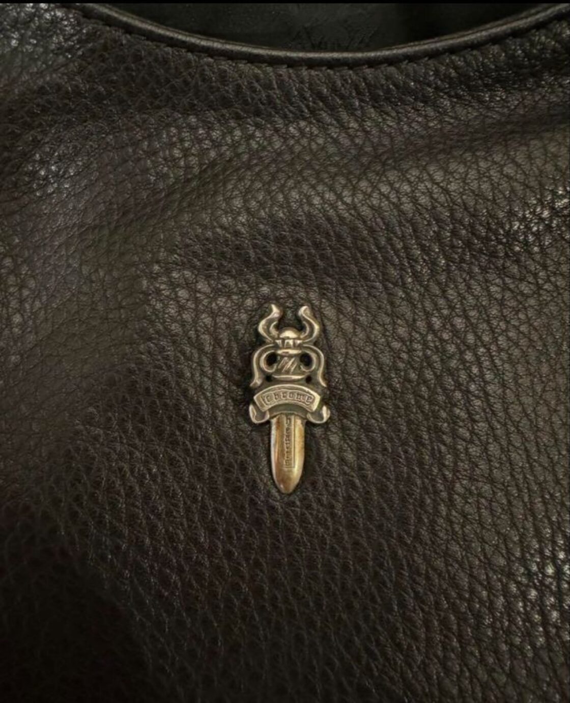 CHROME HEARTS クロムハーツ VIV レザーショルダーバッグ シルバー  