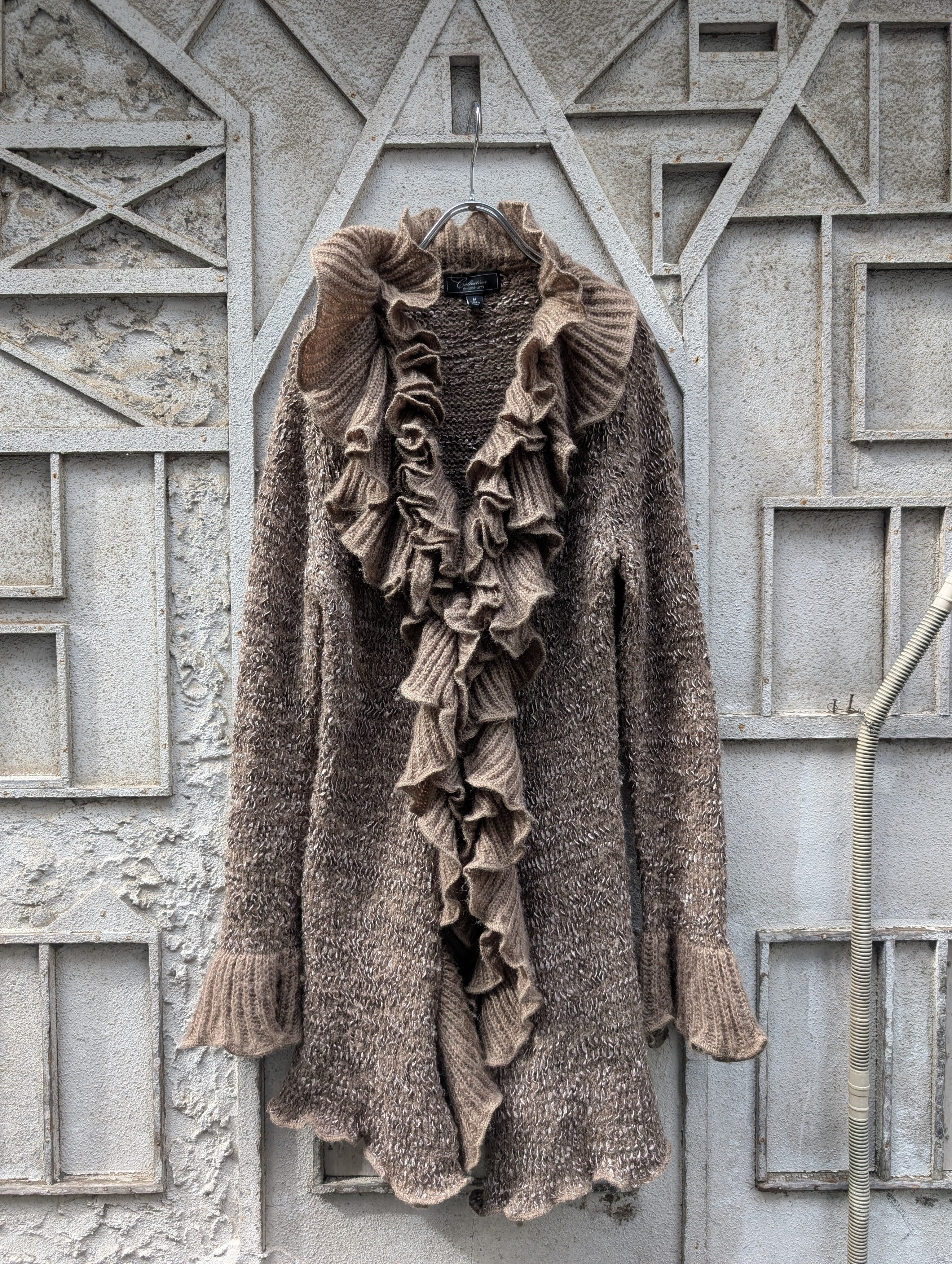"UNKNOWN" frill knit cardigan