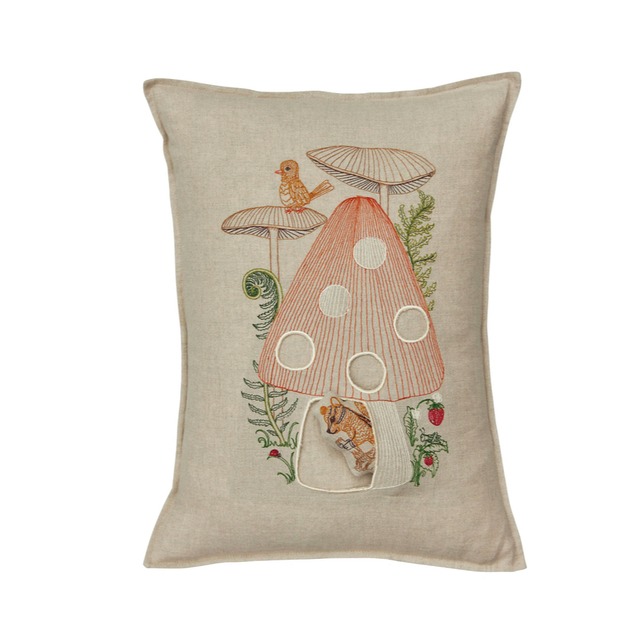 【3営業日以内に発送】CORAL&TUSK：Mushroom House Pocket Pillow キノコのお家 縦長クッションカバー30x40cm (コーラル・アンド・タスク)