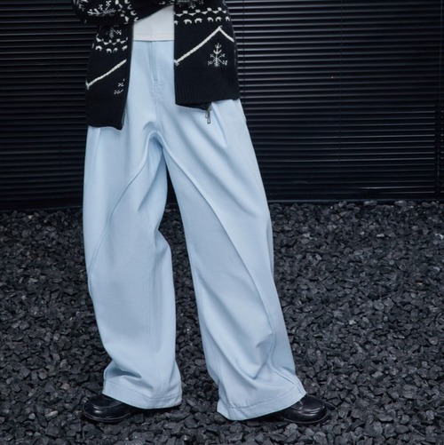 デザイントリムワイドレッグパンツ ・20414