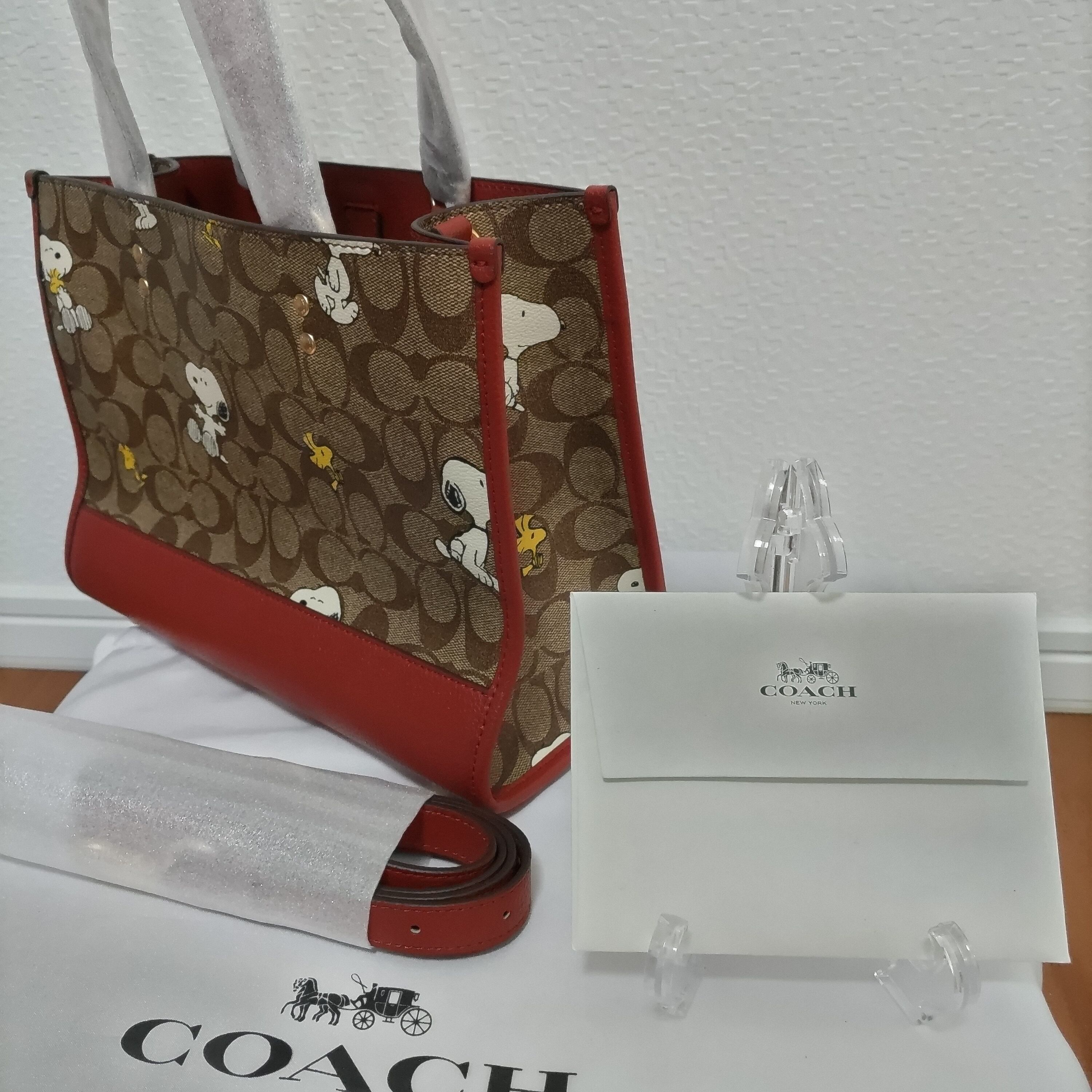 COACH コーチ スヌーピー トートバッグ デンプシー キャリーオール