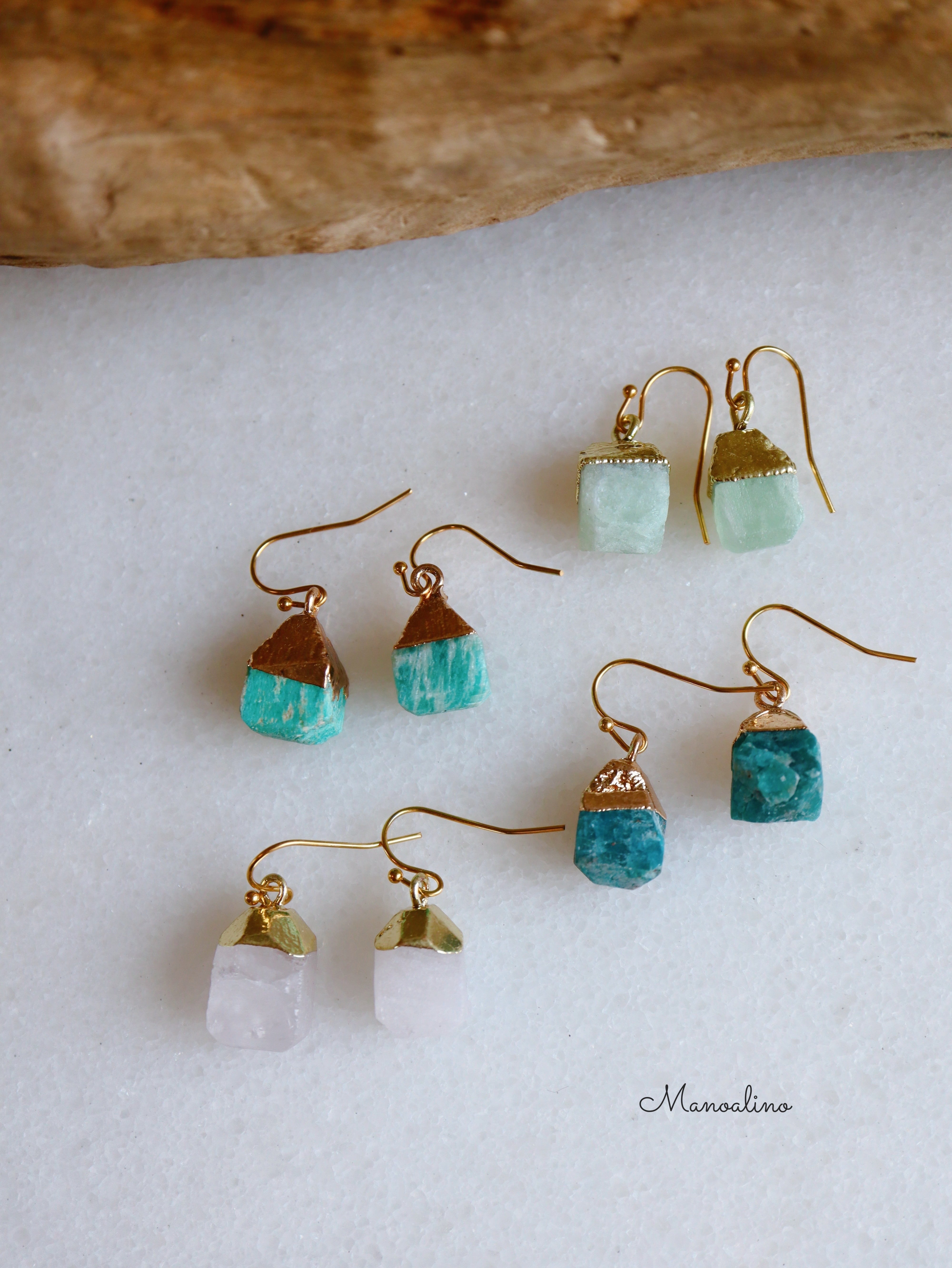 Natural gemstone earring(天然石ピアス、イヤリング) | Manoalino  