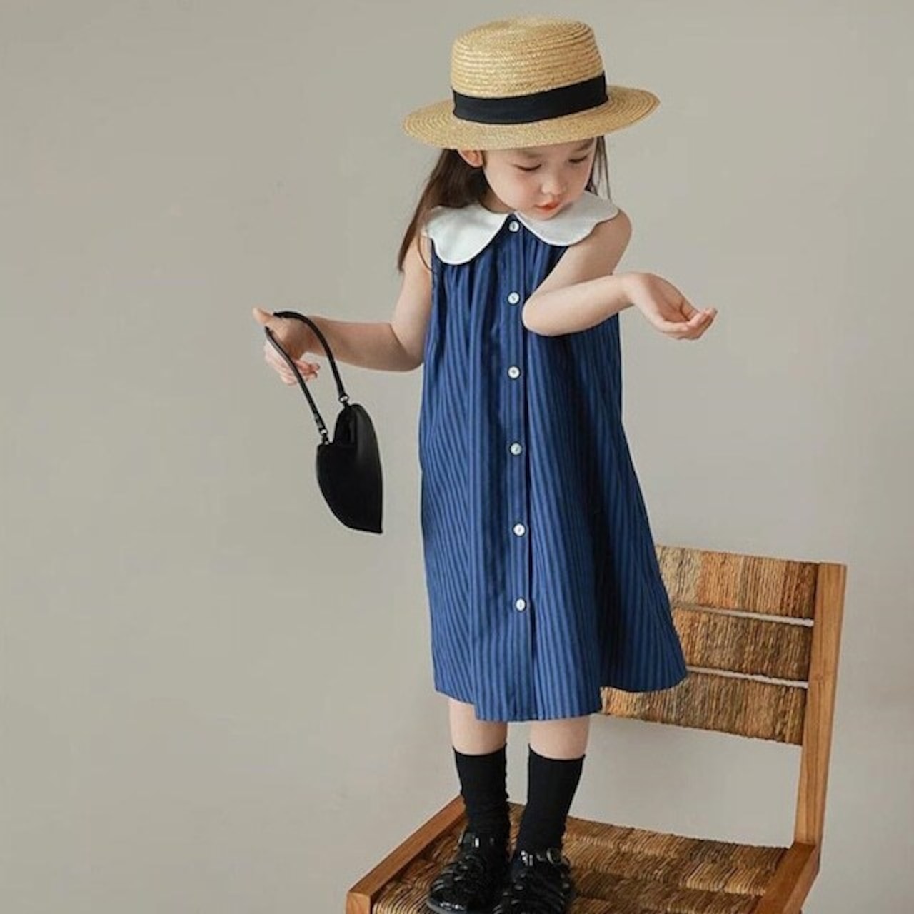 夏花びらカラーワンピース