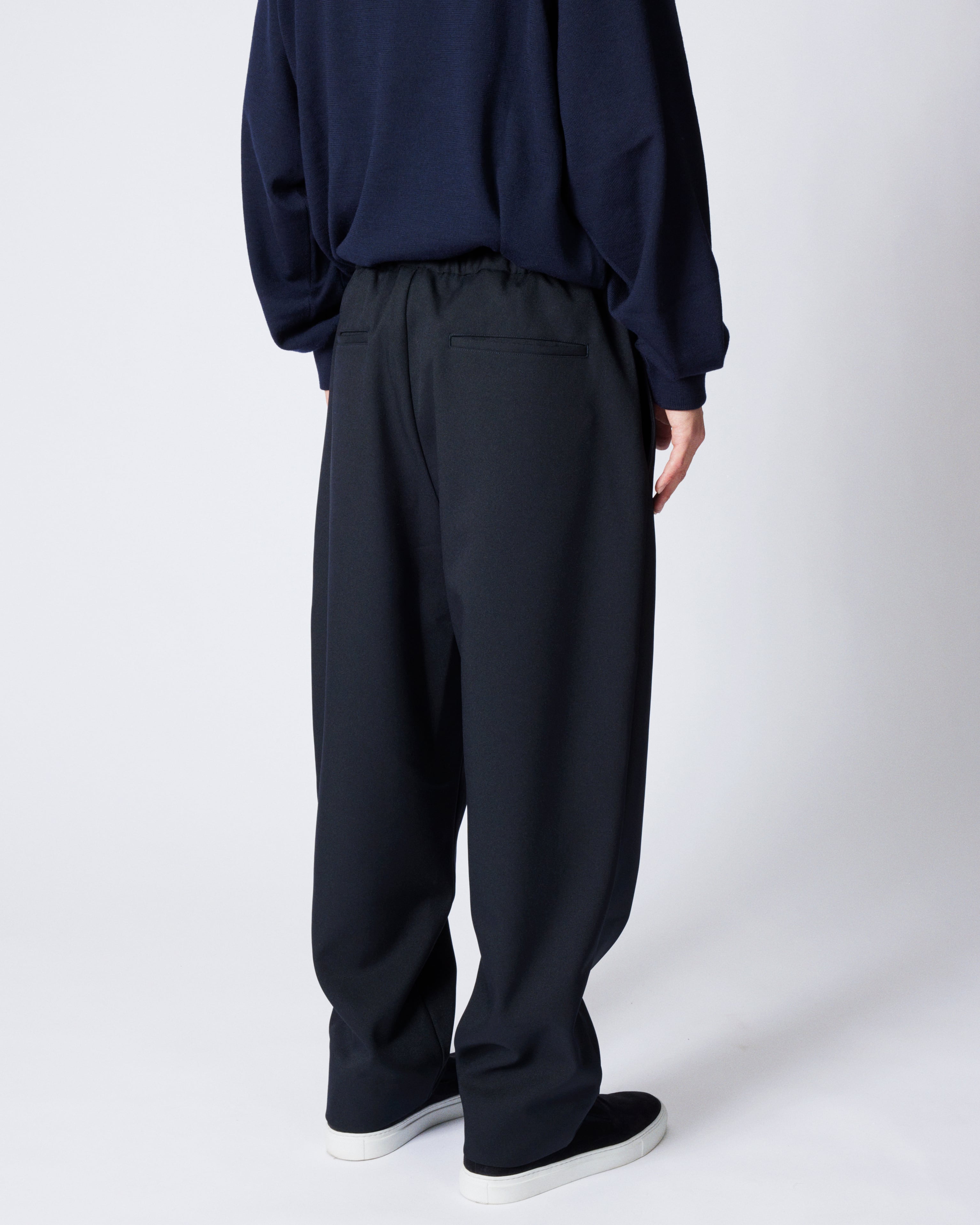 everyone polyester twill easy slacks (NAVY) | everyone