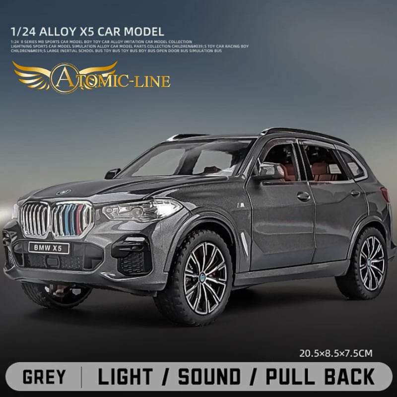 BMW X5 xDrive ミニカー1/24 全4色 ライト点灯 エンジンサウンド 合金
