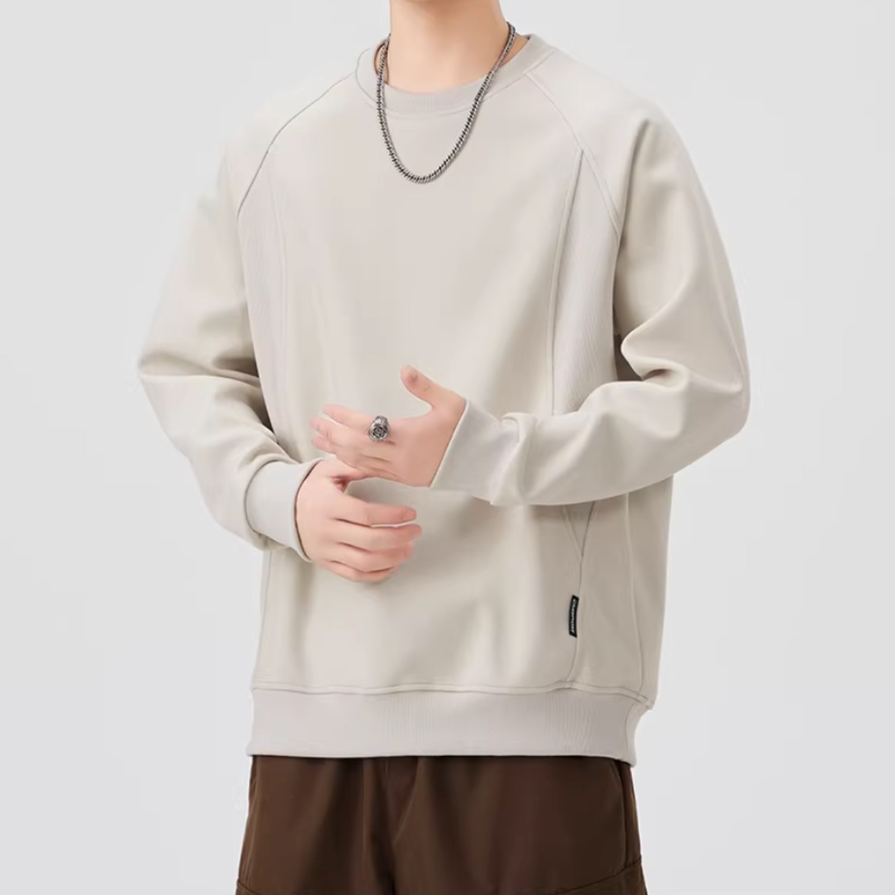 レイヤード風 スウェットシャツ af0493