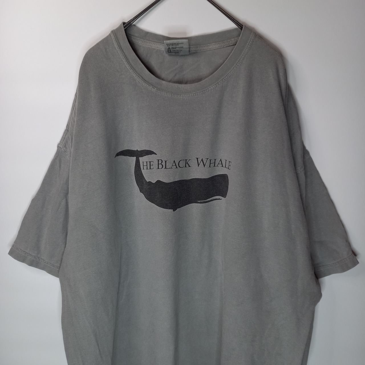 COMFORT COLORS　プリントT　オーバーサイズ　くじら　グレー　XXL