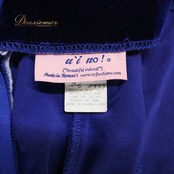 フラダンス 衣装 ワンピース ドレス uino! ブルー系 ハワイ製 ベロア 無地 シンプル フリル 2WAY かわいい 華やか 上品 高級感 光沢感 豪華 青 ハワイアン アロハ フラ ダンス レッスン 練習 オフショルダー おしゃれ パーティー用