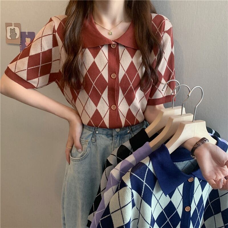 ニットセーター レディースサマー薄手スタイルスタンダードカーディガンジャケット レトロ 夏物 1号婦人43430747565