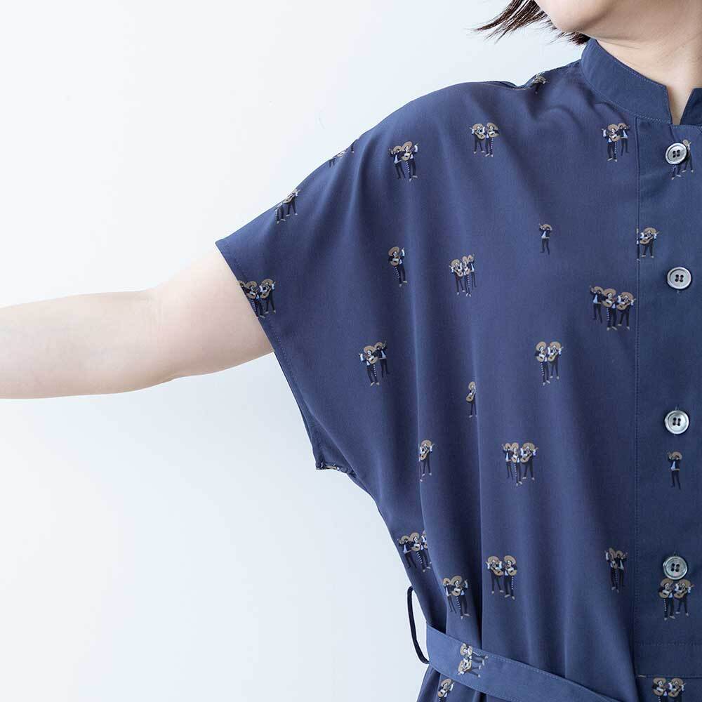 Blanc Bleu Minuit マリアッチptスタンドネックワンピース | LASQ