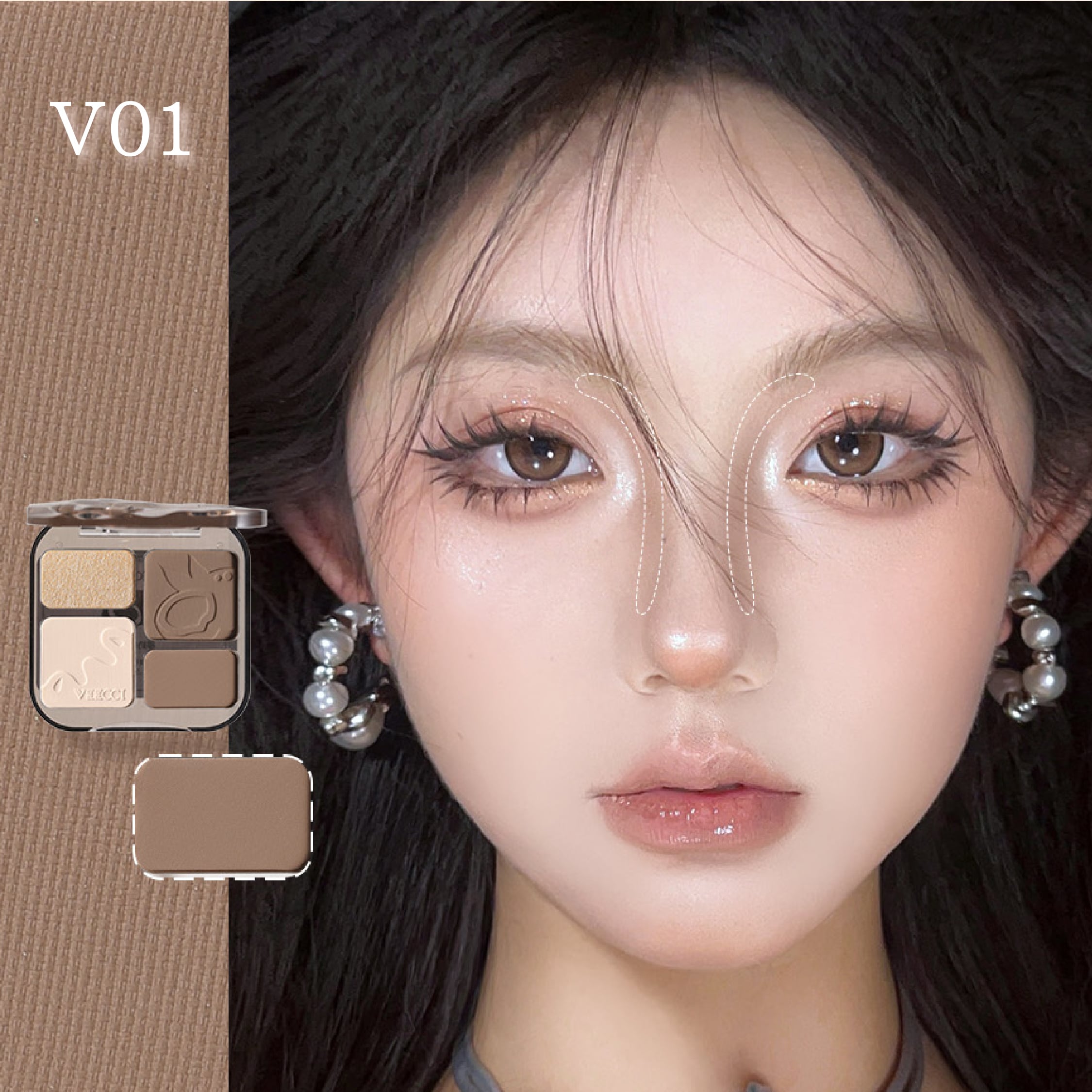VEECCI イージードロー ハイライト＆シェーディングパレット