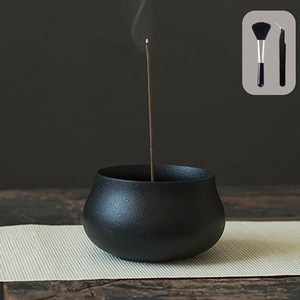 【新着特価】Nannlia 改良拡大 お香立て おしゃれ 陶器製 香炉 線香立て インテリア 高級 可愛 御洒落 和風 室内 仏壇用 (ブラック)