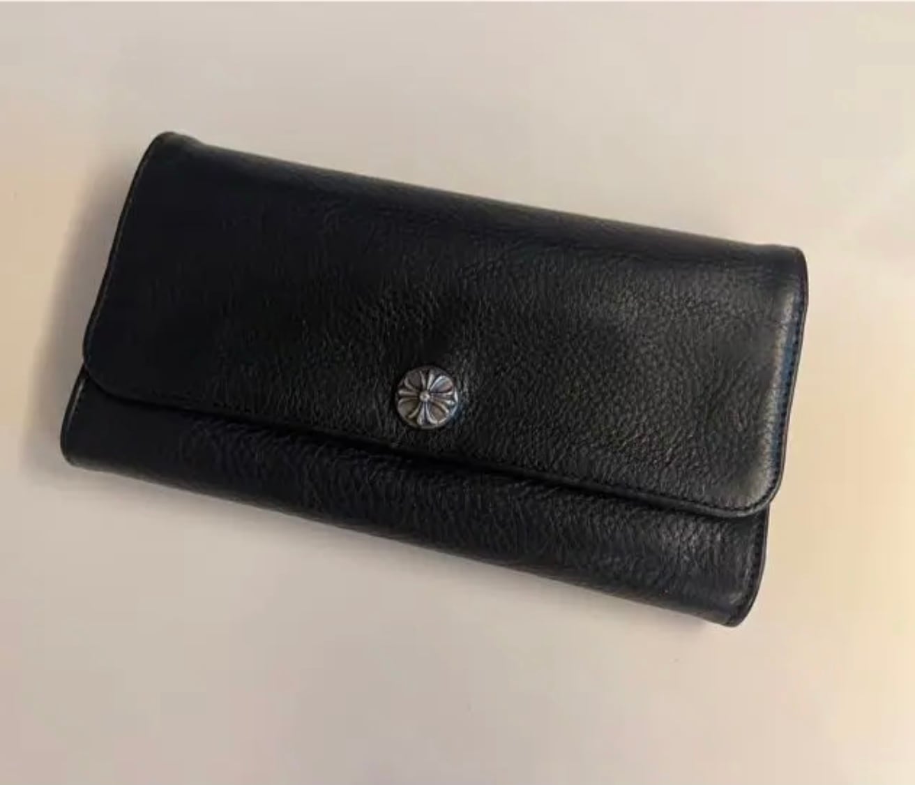 CHROME HEARTS クロムハーツ 長財布 クロスボタン ジュディウォレット ブラック レザー 2246 304 0414 7100 美品  56565