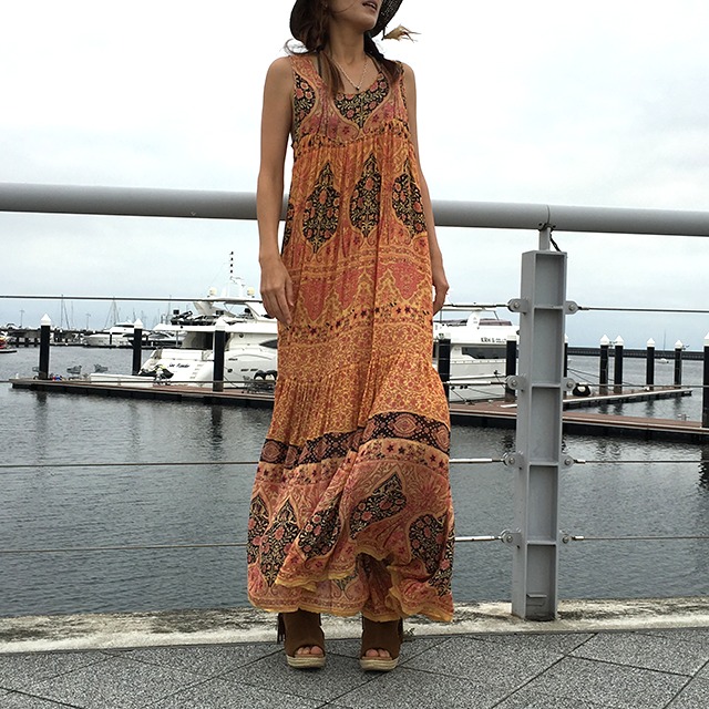 インド綿 マキシワンピース 1708 Inti インド綿 マキシワンピース 1708 Inti