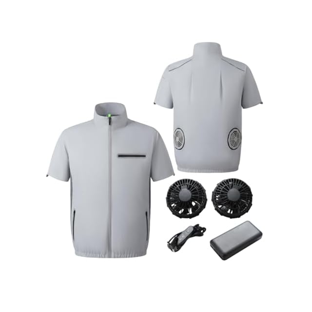 KLIFE] ファン付きベスト 空調作業服 ファンバッテリーセット【2025超