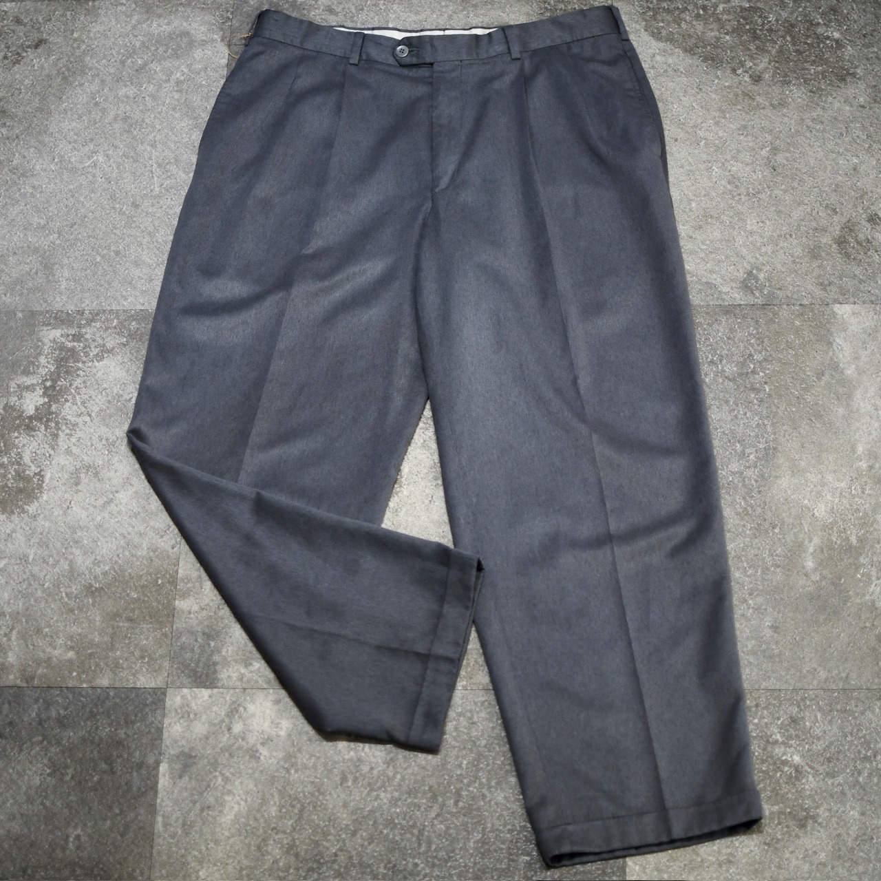 SAVANE "杢調" 2tuck slacks gray