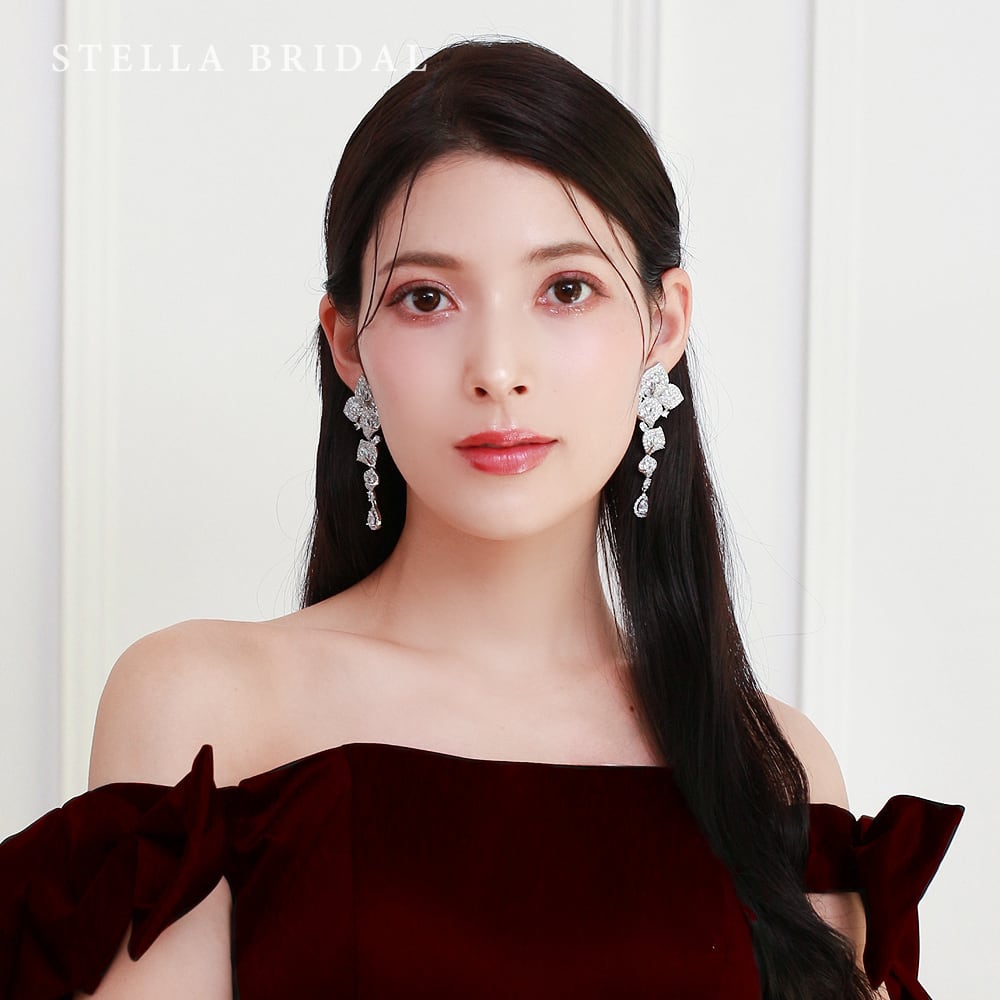 TVドラマ使用＊キュービックジルコニア ブライダルピアス&イヤリング