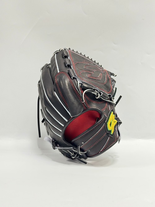 GSｰゴリラスポーツ　ハイグレードモデル　硬式グローブ　右投げ用　サムライ型投手用カスタム　STブラック×ブラック　レッドステッチ 画像