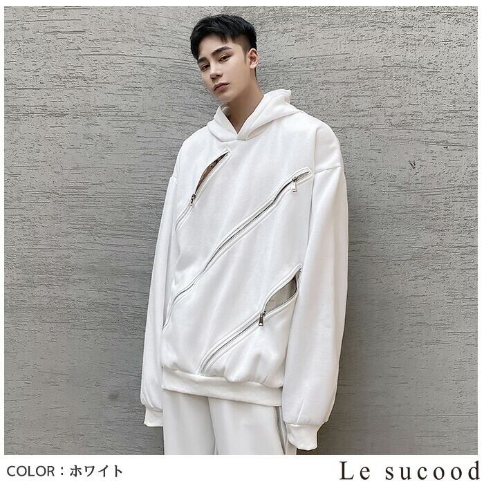 Le sucood】【お支払い確認後20日以内発送】 トリプル斜めジップ