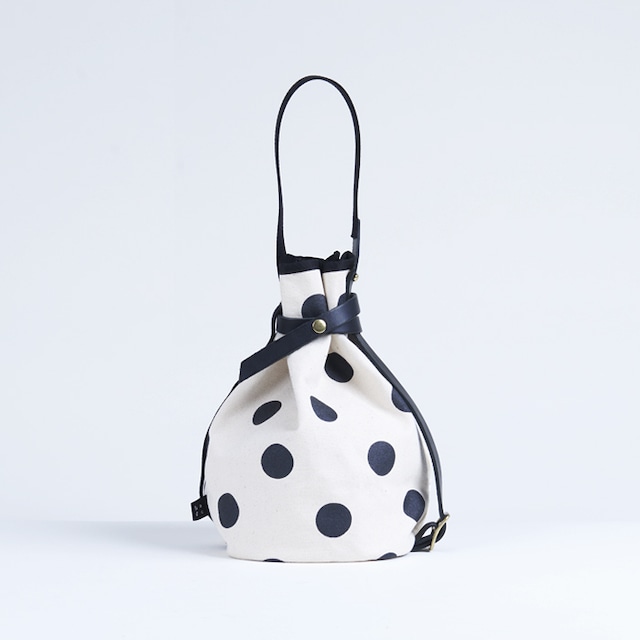 kingyo bag / black × polka dot　きんぎょバッグ / 墨 x 水玉