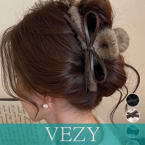 ヘアクリップバンスクリップ秋冬リボンヘアアクセサリー韓国風可愛い しっかり挟めるまとめ髪簡単 オフィスカジュアル髪飾り 大人ヘアアレンジ ハーフアップ ヘアアクセサリー VEZY ベジー ItemNo.【23168109】