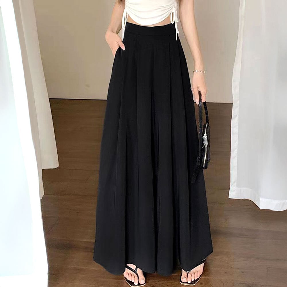 ワイドパンツ レディース 春夏秋 韓国 スカートパンツ タック ワイドパンツ レディース 春夏秋 韓国 スカートパンツ タック