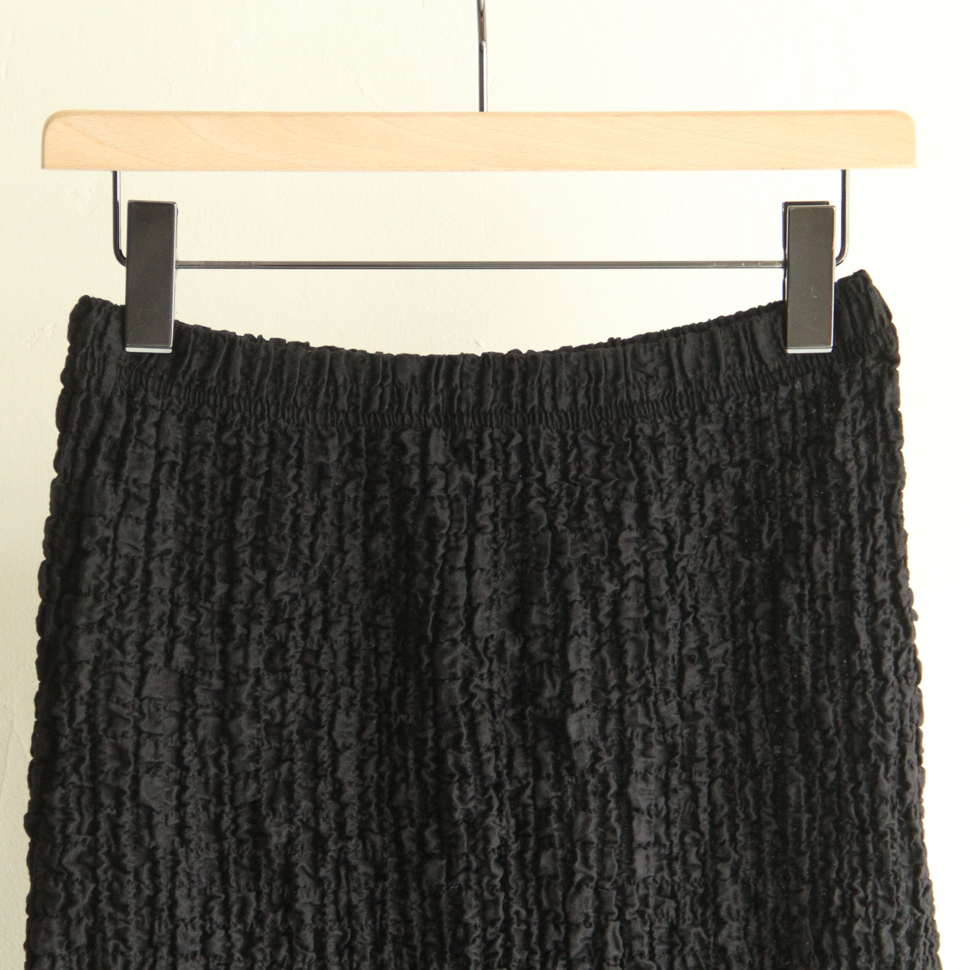 PHEENY 【26SS 】Shrink Lace Frill Skirt PHEENY/SHRINK LACE FRILL SKIRT(BLACK)