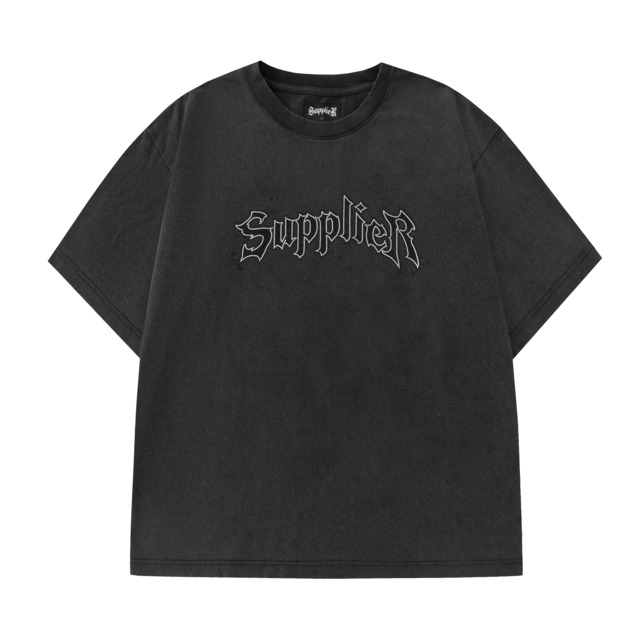 【SUPPLIER】Splash Rhinestone Iron Logo Tee / Black
