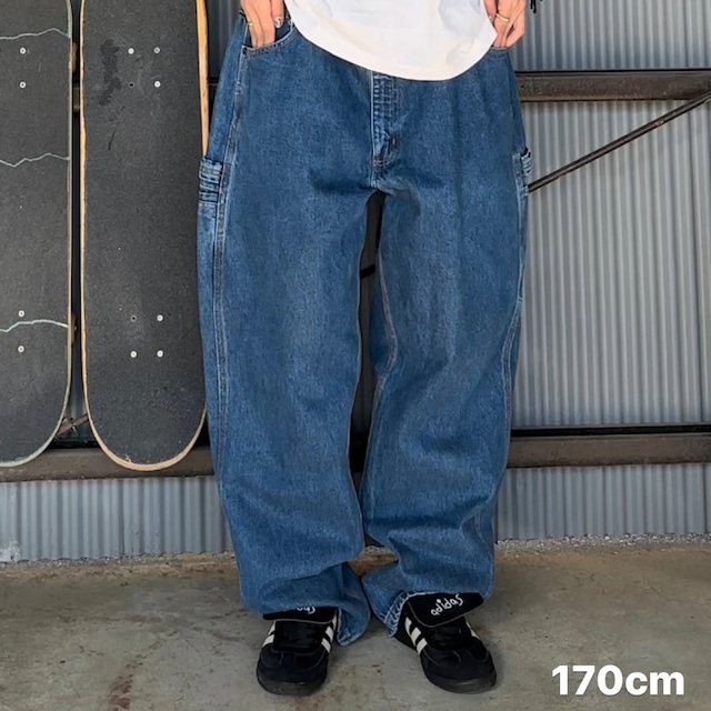 【W40×L30】Carhartt   デニムペインターパンツ　革パッチ