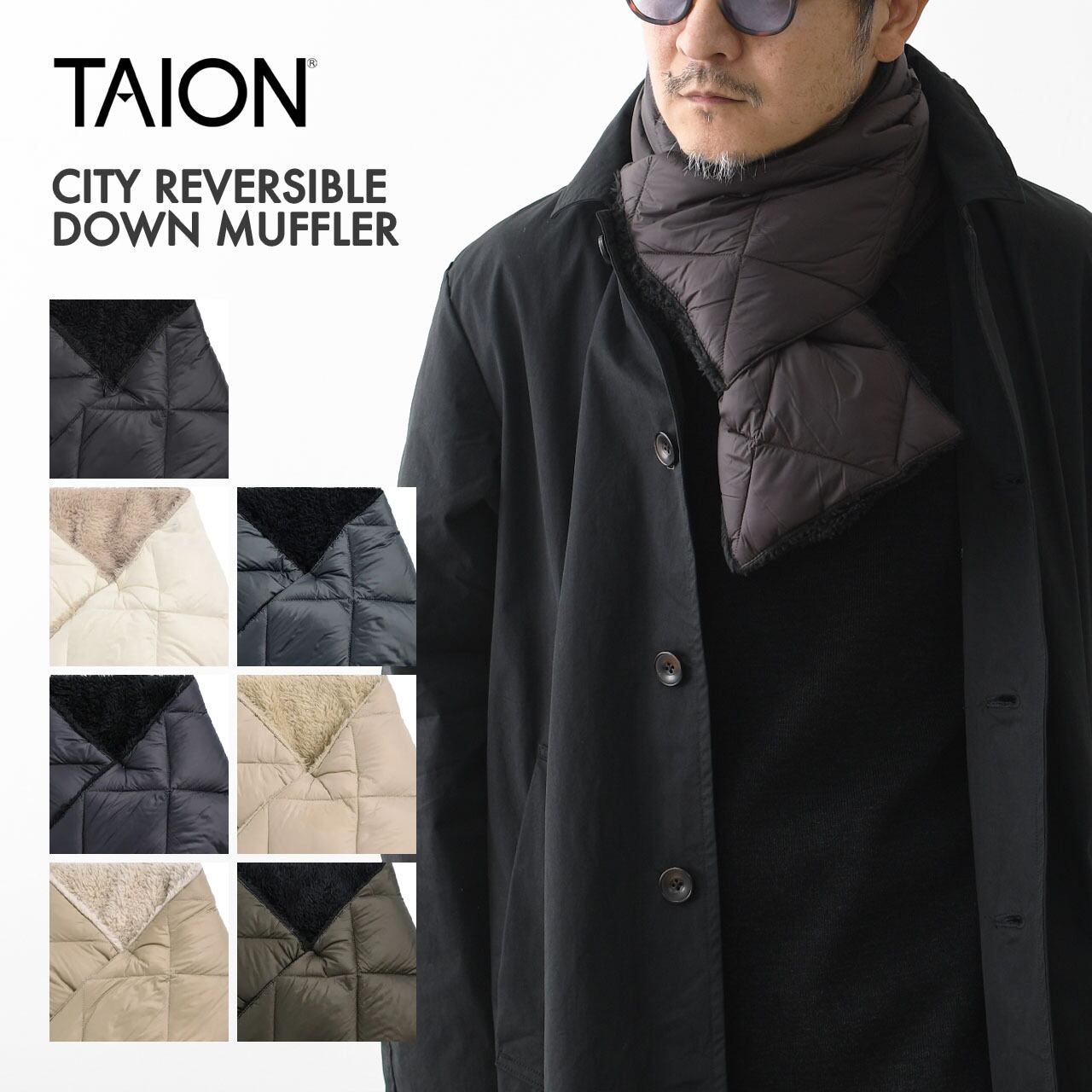 TAION[タイオン] CITY REVERSIBLE DOWN MUFFLER [R201CI] シティ