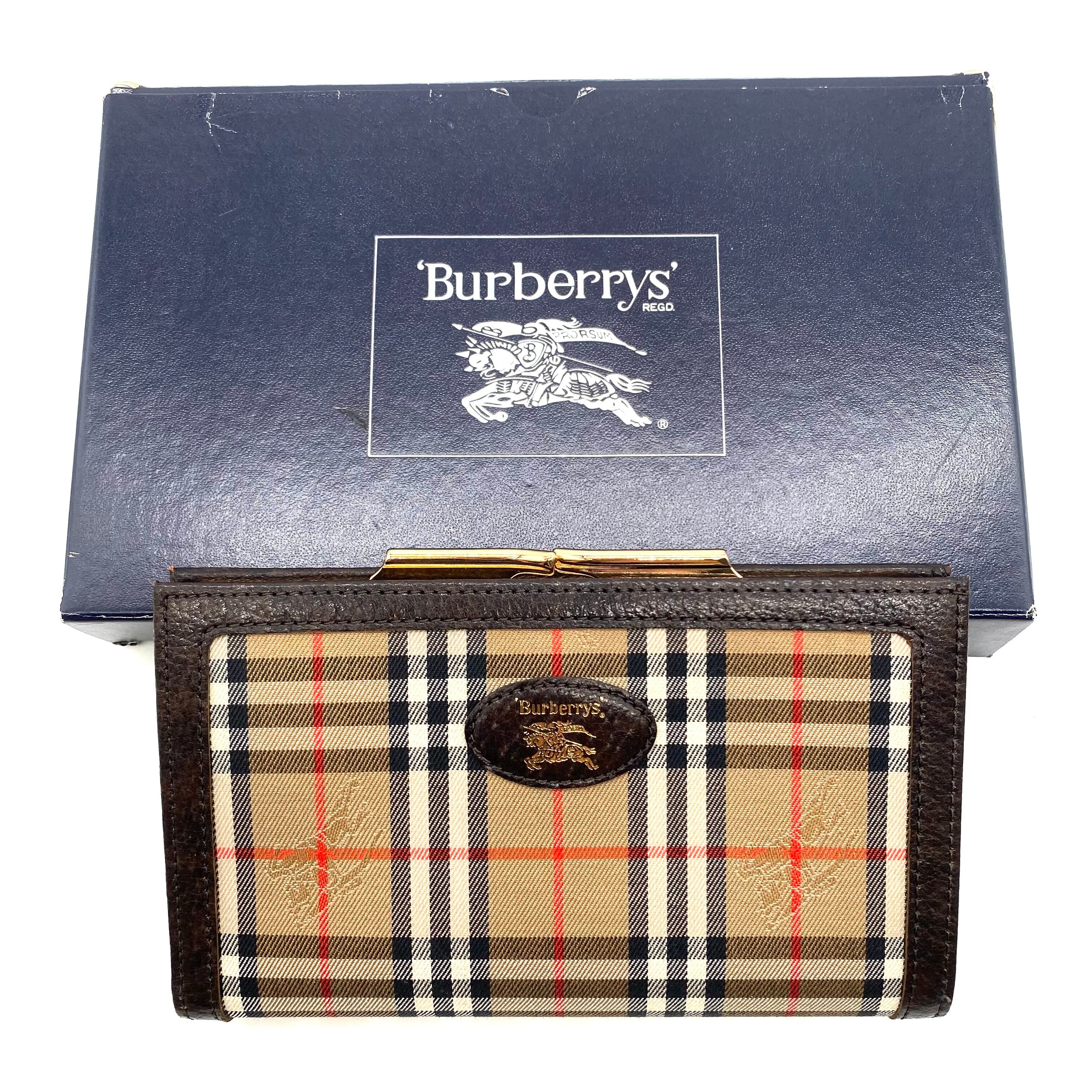 Vintage Burberrys Nova Check Bifold Clasp Wallet バーバリー ノバ