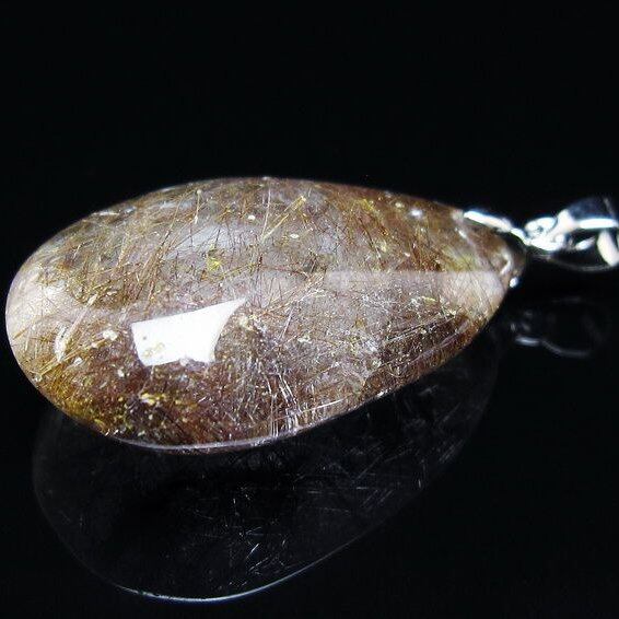 プラチナルチルクォーツ ペンダント 一点物 メール便可 [M便 1/20] 112-13133