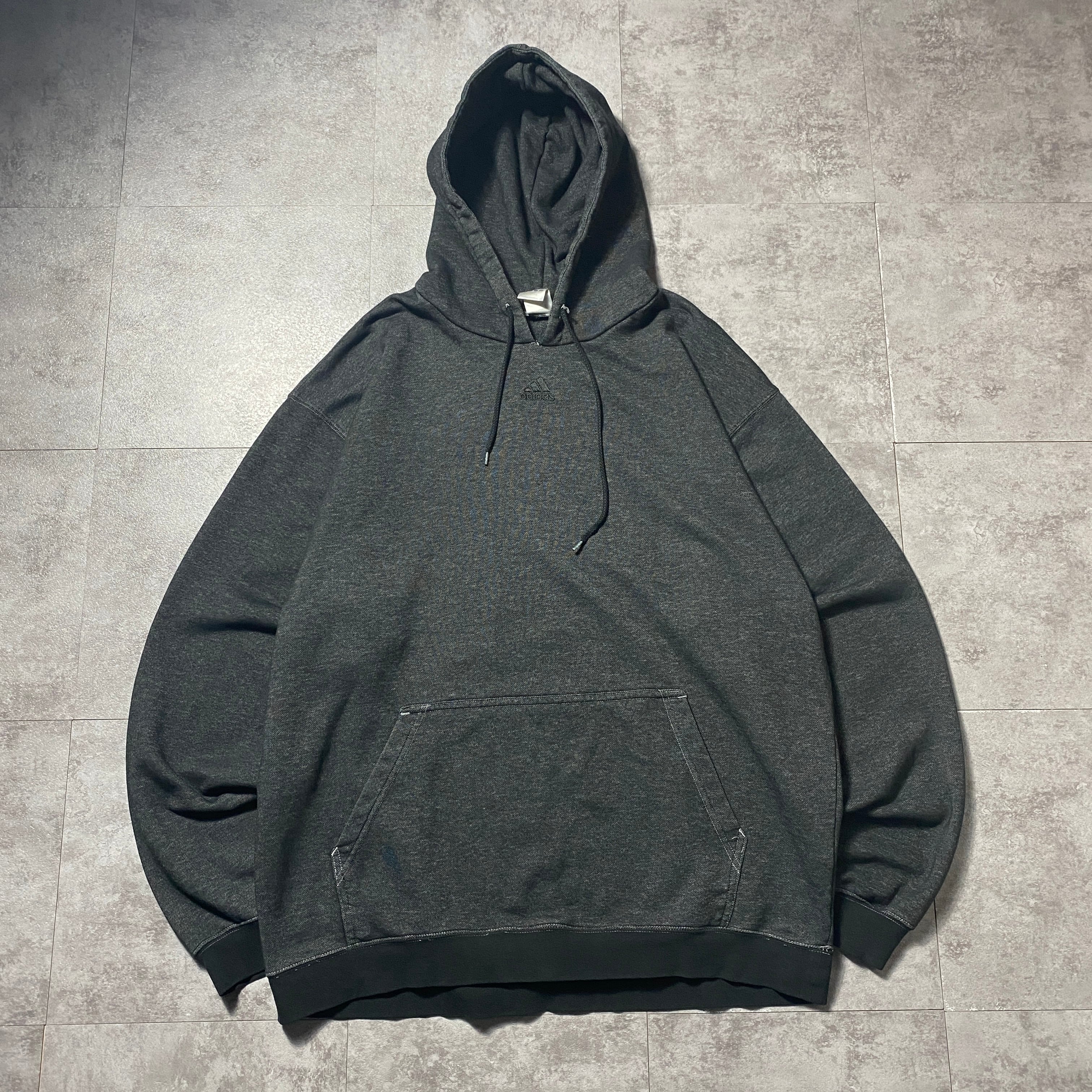 00's adidas アディダス センター刺繍パフォーマンスロゴ 後染め