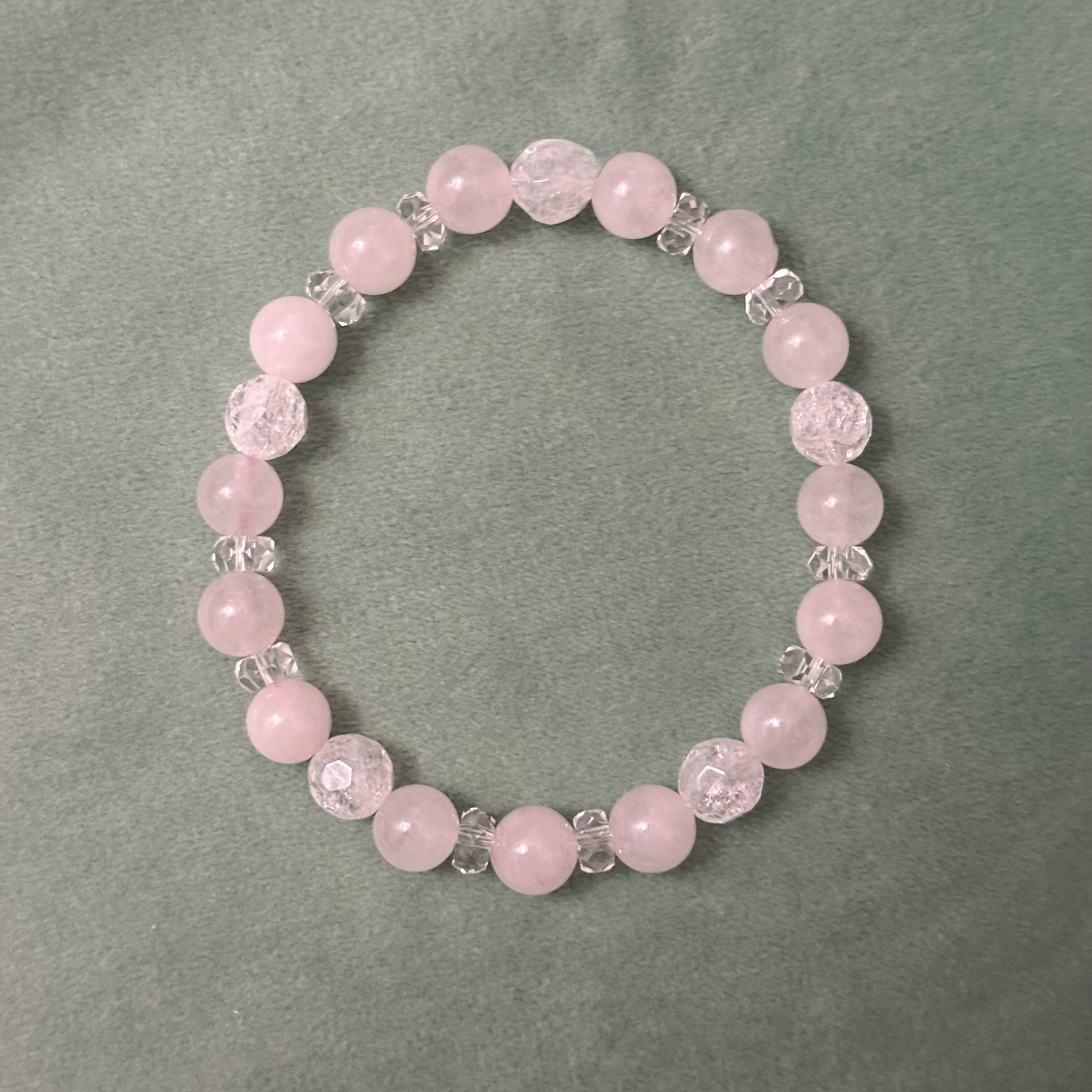 恋愛運UP＆やさしさ ｜ローズクォーツ ｜ 天然石ブレスレット