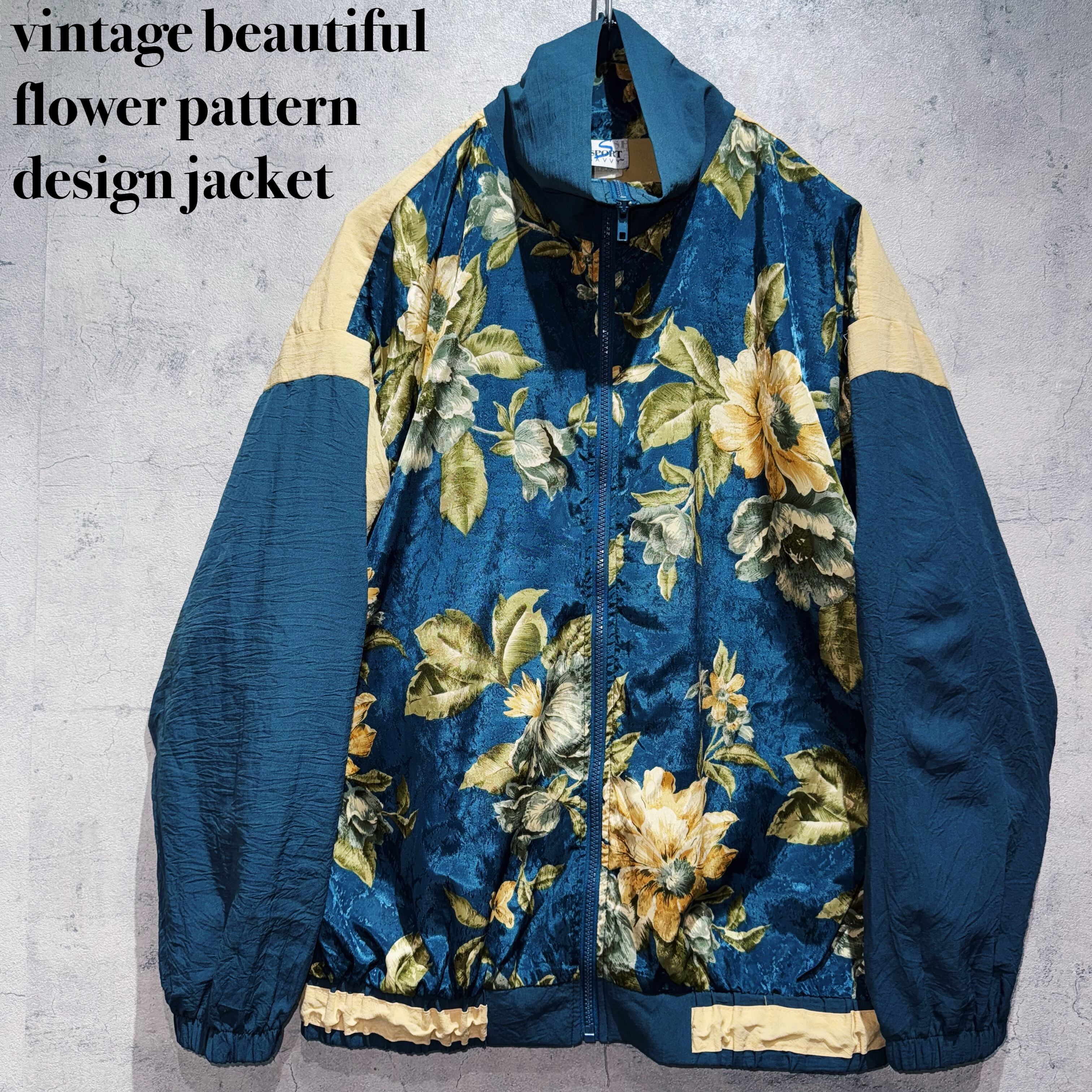 vintage beautiful flower pattern design jacket