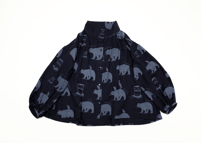 【24AW】michirico(ミチリコ)Little break shirts ブラック(S・M)シャツ