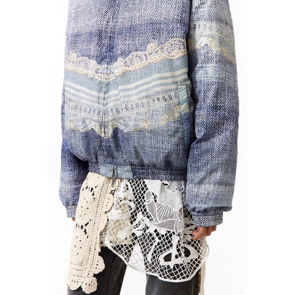 CONP] Lace Denim Quilted Cotton Jacket | BYORI