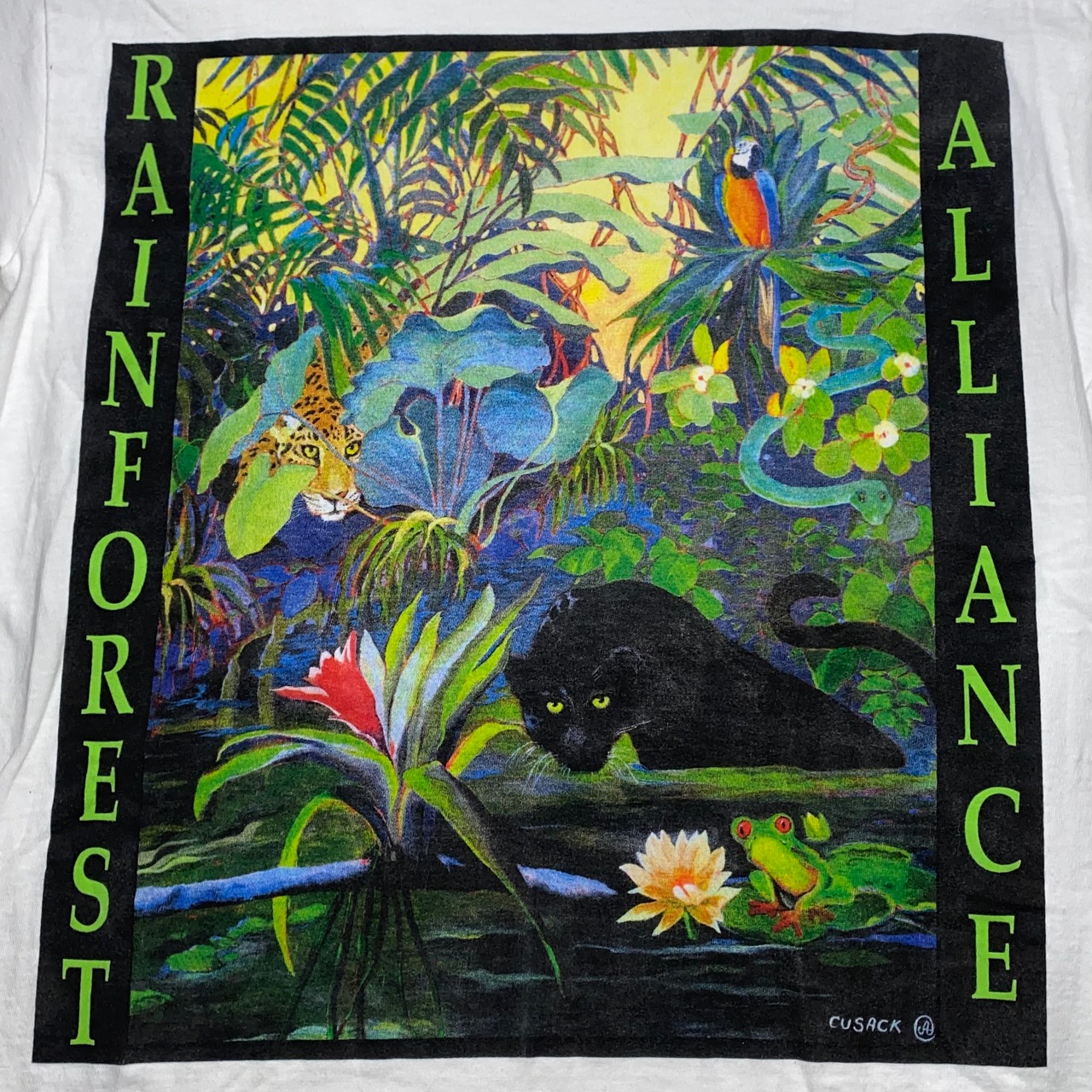 vintage 1994’s RAINFOREST ALLIANCE tee
