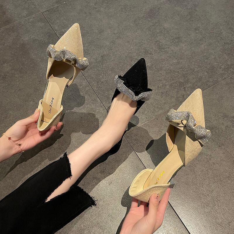 シングルサマーラインストーンヒール 靴 シューズ ハイヒール 夏物 部族の婦人靴96555546272