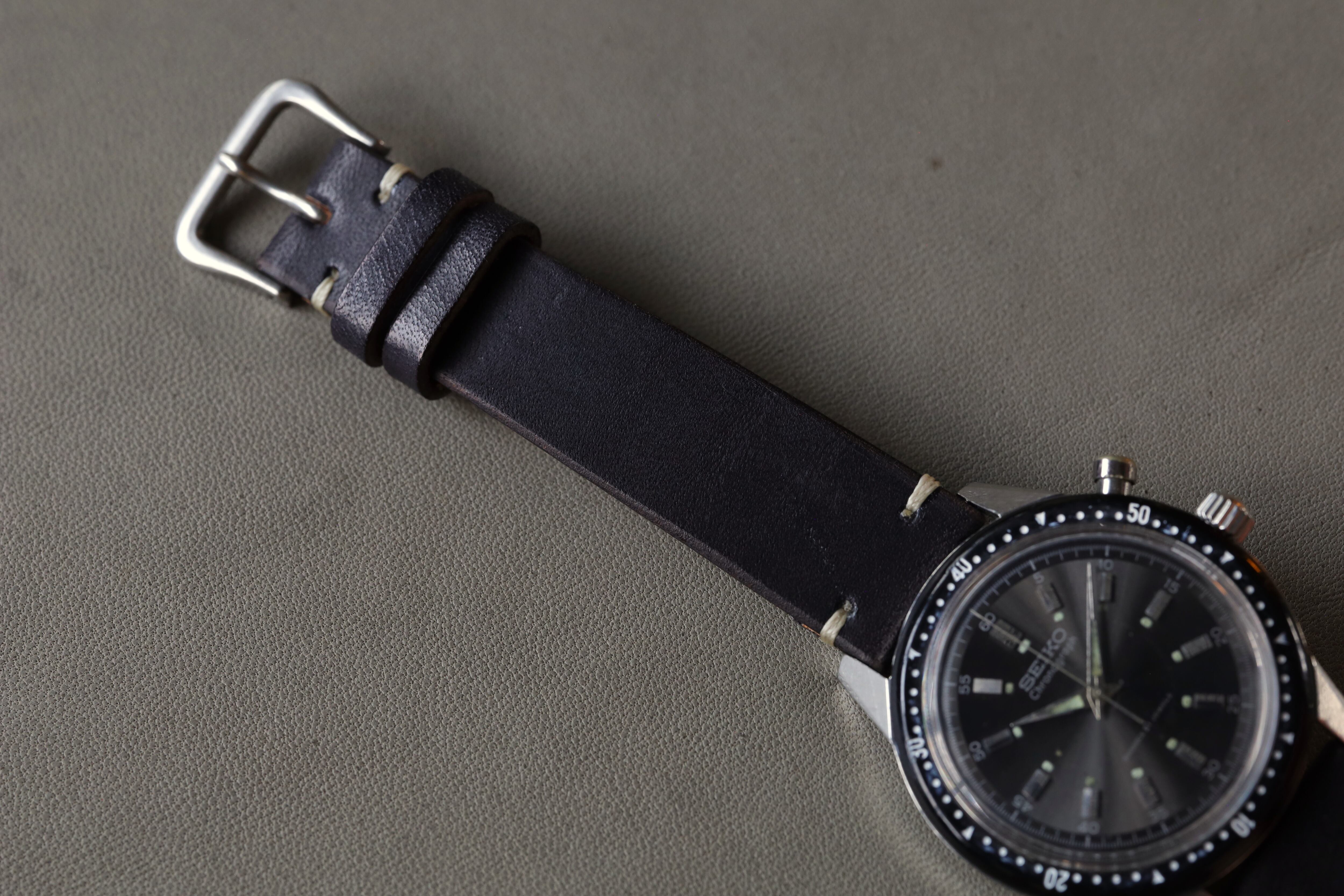 VASCO（ヴァスコ） ～ LEATHER WATCH BAND ～ Black | Amboy