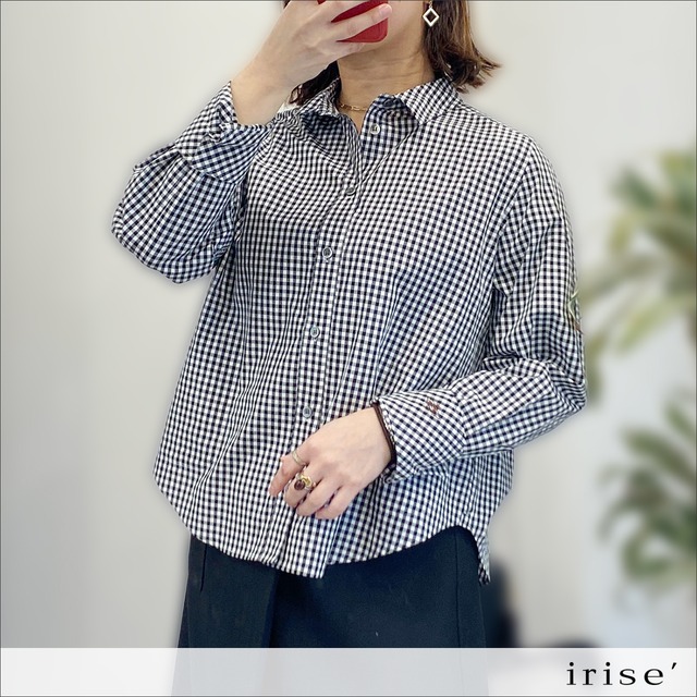 irise(イリゼ) チェックコットンシャツブラウス t9005 99