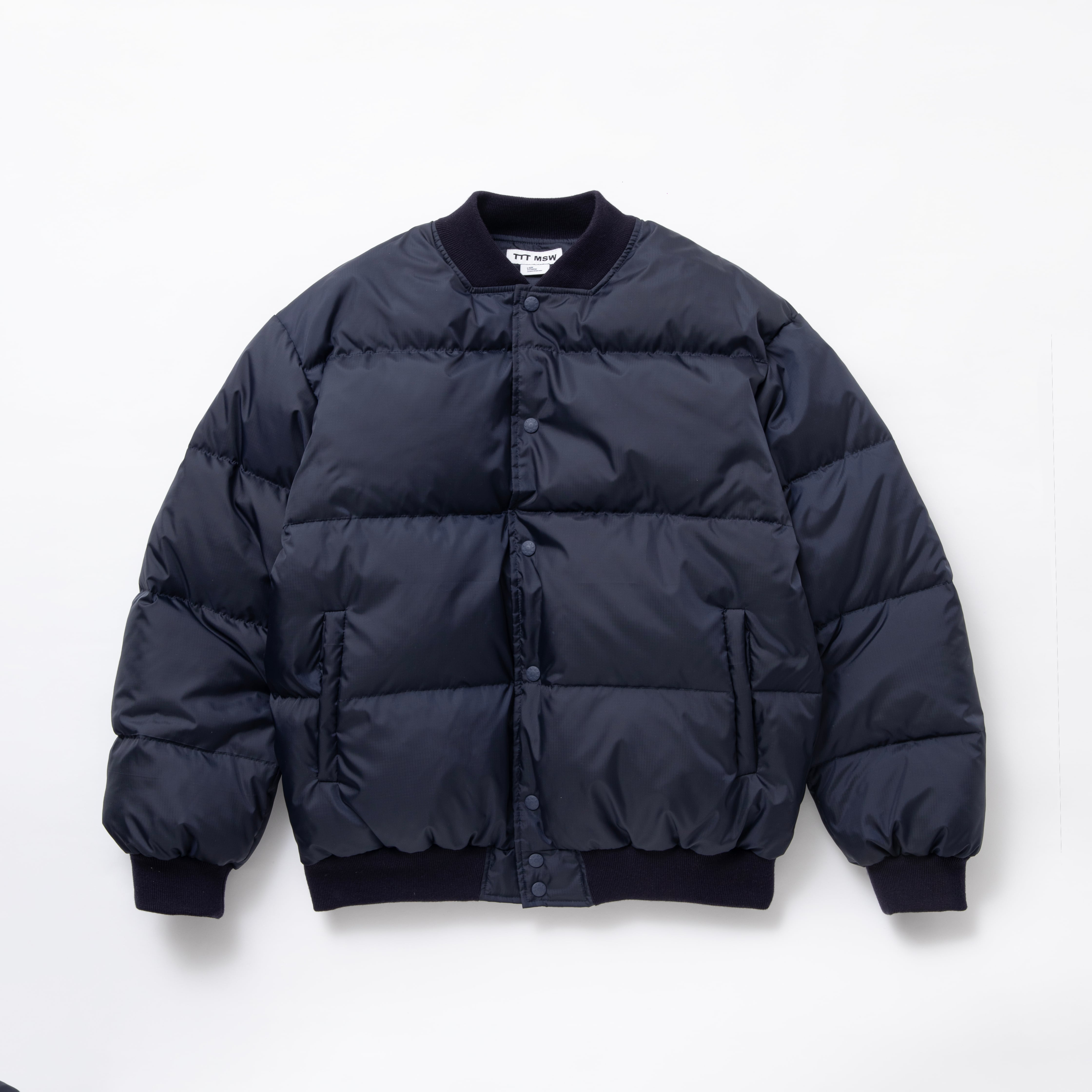 MIDNIGHT PIZZA CLUB × TTTMSW cap BEIGE（Down varsity jacket (NAVY 