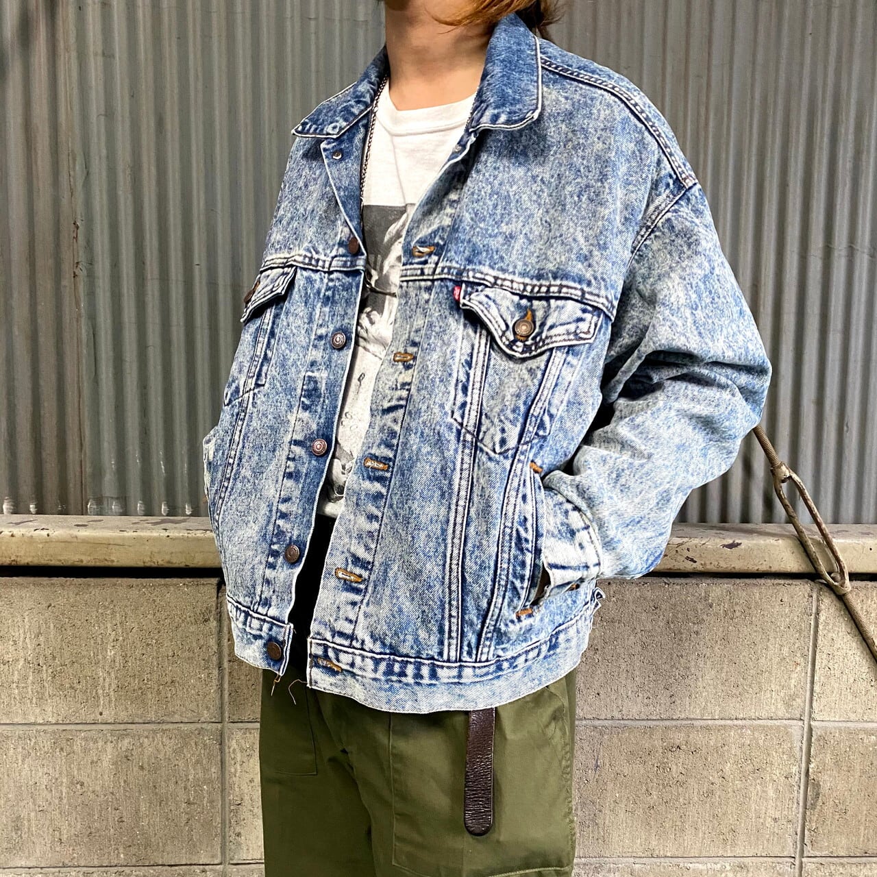 80年代 ビンテージ Levi's リーバイス 70507-0219 デニムジャケット メンズXL相当 古着 80S USA製 ヴィンテージ  トラッカージャケット ケミカルウォッシュ【デニムジャケット】【AL20】 | cave 古着屋【公式】古着通販サイト