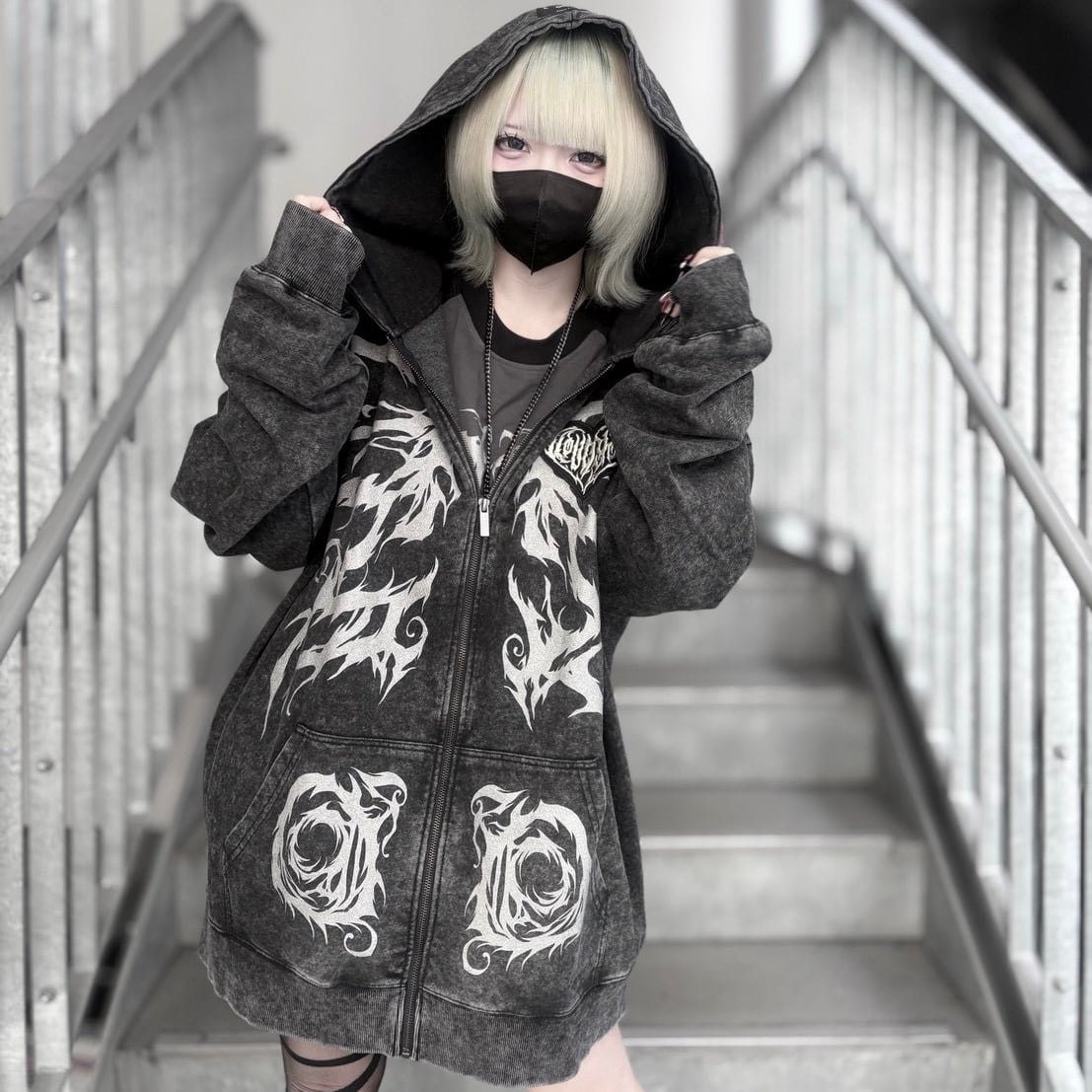 【Backstage pass】 MADMED HOODIE AGS5509  パーカー ユニセックス サブカル 地雷系