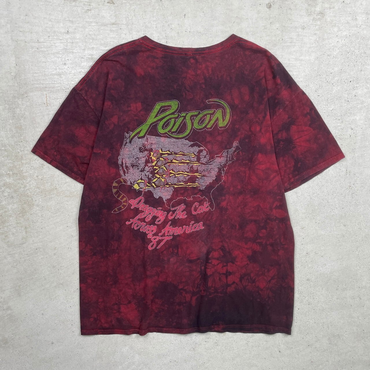Poison ポイズン バンドTシャツ バンT タイダイ染め メンズXL 古着 Y2K 