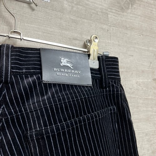 BURBERRY BLACK LABEL バーバリーブラックレーベル ベルベットストライプパンツ ウエスト73 BMS03-716-09  【中目黒b05 | ブランド古着Brooch powered by BASE