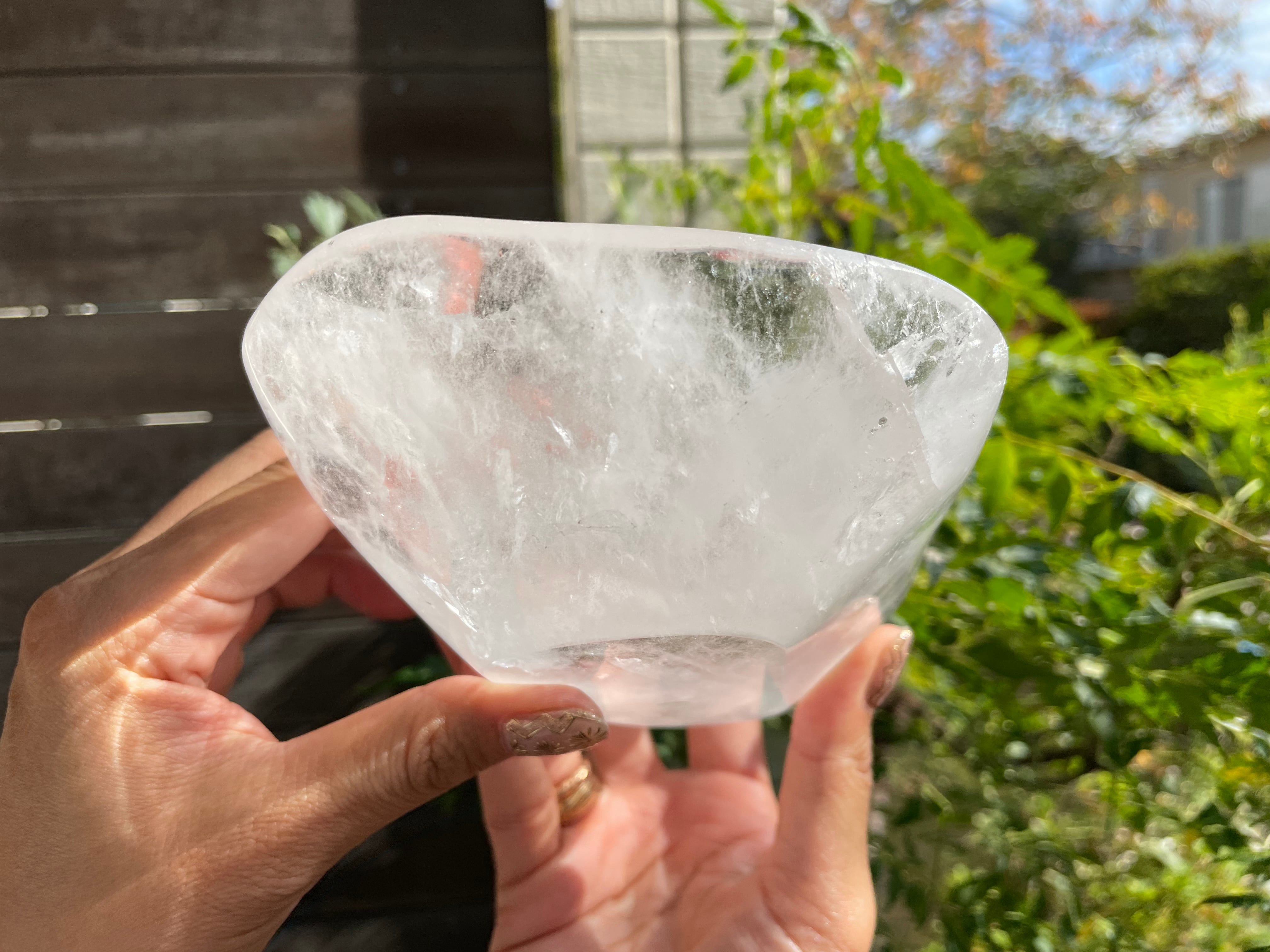 クリスタル bowl (D)780g　虹入り